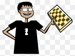 Nerd - Clipart - Playing Chess Png Logo