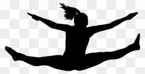 Clipart Girl Silhouette - Girl Jumping Silhouette