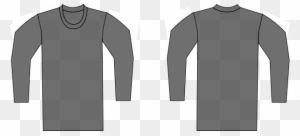 Gray Clipart Tshirt - Grey Long Sleeve T Shirt Template