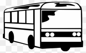 Bus Coach Black White Transportation Trip - Outline Image Of Bus