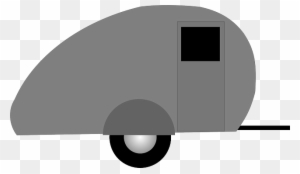 Camping, Trailer, Mobile Home, House Trailer - Teardrop Camper Silhouette