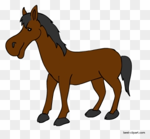 Horse, Free Farm Animal Clip Art Image - Cowboy