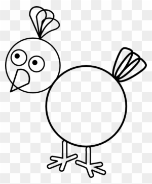 Free Range Chicken Clip Art - Line Art Chicken