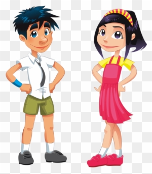 Cartoon Girl Characters Cartoon Girl Characters Young - Boy And Girl Cartoon  Characters - Free Transparent PNG Clipart Images Download