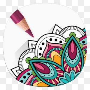 Mandalas Faciles Para Dibujar A Color - Free Transparent PNG Clipart Images  Download