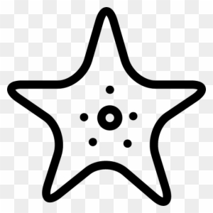 Starfish Icon - Outline Star Fish Png