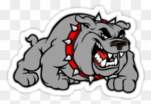 English Bulldog Cartoon P Sticker - Houston Heights High School Logo