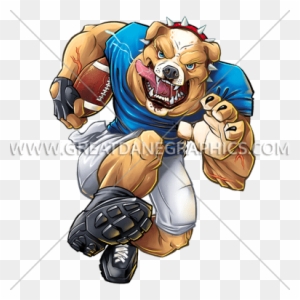 Bulldog Football Charge - Bulldog Playing Football