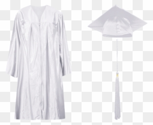 White - Graduation Toga For Elementary - Free Transparent PNG Clipart ...