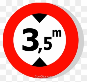 Eu Traffic Sign, Height Limit Royalty Free Vector Clip - Traffic Sign