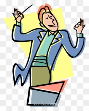 Conductor, Orchestra, Music Royalty Free Vector Clip - Cartoons Of