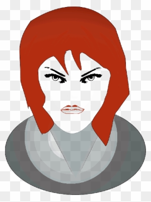 People, Woman, Girl, Angry, Face, Tomas - Smiley Femme Fatale Face 1 25 Magnet Emoticon