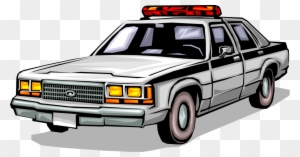 Vector Illustration Of Law Enforcement Police Car Cruiser - Police Car Clip Art