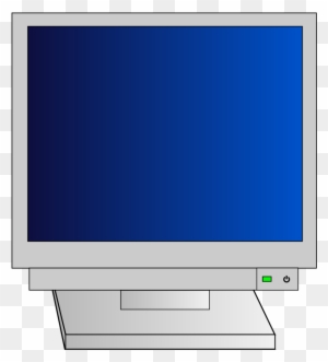 Onlinelabels Clip Art Crt Monitor With Power Light - Old Computer Monitor Clipart