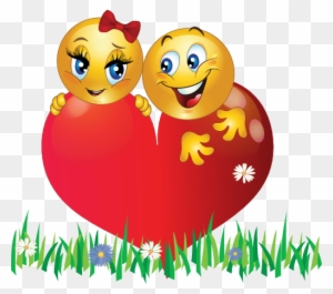 Lovers In Garden Smiley Emoticon Clipart - Happy New Year Emoji