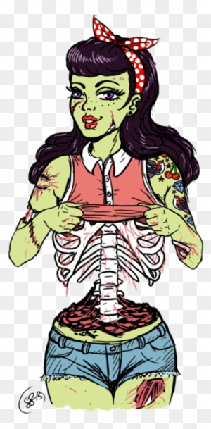 Rockabilly Zombie Girl - Pin Up Girl Zombie