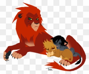 Axel Lion And Cubs By Beagletsuin Kingdom Hearts Axel Lion Free Transparent Png Clipart Images Download