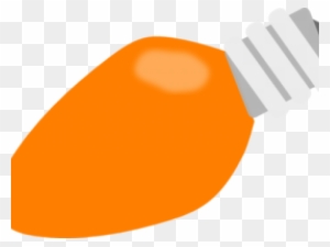 Christmas Clipart Clipart - Orange Christmas Light Bulb