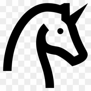 This Icon Represents A Unicorn - Unicorn Head Flat Icon