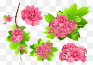 Pink Flowers Vector Background - Vector Flower Free Download