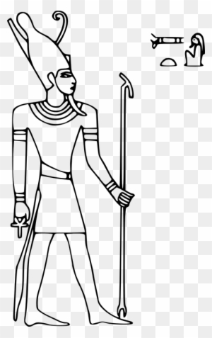 Hieroglyph, Horus, Egypt, Pharaoh, Double, Crown, Ruler - Egyptian Gods Coloring Pages