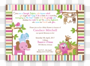 Jungle Babies Baby Shower Invitations - Infant Jungle Babies Baby Shower Invitations - Infant