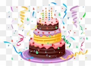 Confetti Clipart Simple - Birthday Cake Png