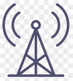 Vector Design Of Radio Tower Broadcast Icon Royalty - Radio Station Png