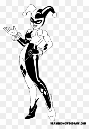 How To Draw Harley Quinn From Batman Comics With Drawing - Harley Quinn Coloring Pages