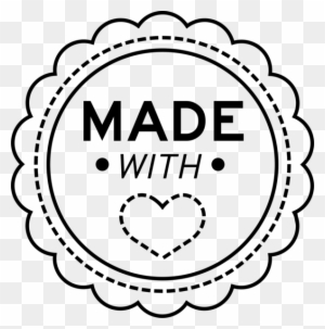 Made With Love Stamp With Scalloped Circle - Png Made With Love Stamp