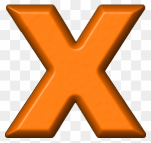 Orange Refrigerator Magnet X - Letter X Orange Png
