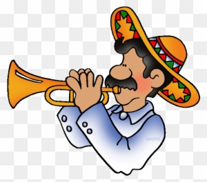 Mexico Clip Art By Phillip Martin Mariachi Trumpeter - Mexicans Clipart