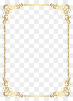 Gold Border Frame Transparent Clip Art Image - Gold Border Clip Art