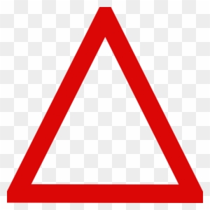 Triangle Clipart Red - Blank Triangle Road Sign