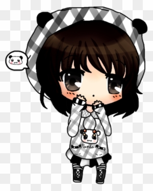 Anime Girl With Panda Hoodie Download Panda Girl Chibi Anime