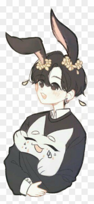 Fan Art Drawing Bts Anime - Jungkook Bunny Hybrid - Free Transparent PNG  Clipart Images Download