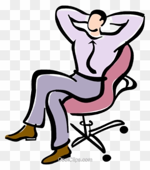 Man Relaxing At Work Royalty Free Vector Clip Art Illustration - Relaxing  At Work Clipart - Free Transparent PNG Clipart Images Download