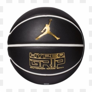 Jordan Hyper Grip Size 7 Basketball - Black And Gold Jordan Basketball