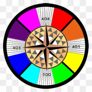 Graphic Of Tv-styled Test Pattern With Central Compass - Nautical Star