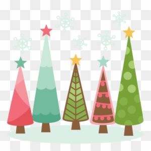 Christmas Trees Scrapbook Clip Art Christmas Cut Outs - Cute Christmas Tree Png
