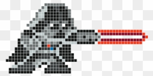 Darth Vader Cross Stitch Chart Or Hama Perler Bead - Darth Vader Pixel Grid