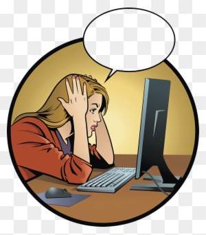 Computer Clip Art - Clipart Computer Frustration