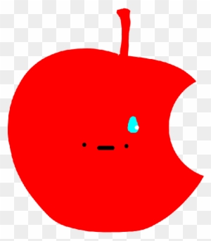Rainbow Apple Getting Eaten Sad Fruit Eaten Crying - Apple Gif Transparent