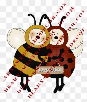 Girl Bedroom Wall Hanging Plaque Wood - Bee And Ladybug Love