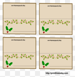 Free Printable Christmas Place Cards Within Table Name - Place Card - Free  Transparent PNG Clipart Images Download
