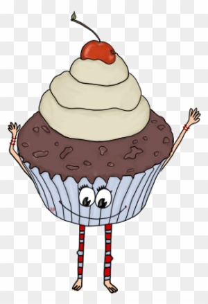 Cupcake Pictures Cartoon - Cartoon Food With Legs And Arms - Free  Transparent PNG Clipart Images Download