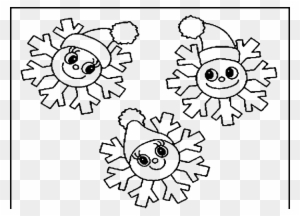Snowflake With Smile Snowman Coloring Pages - Christmas ...