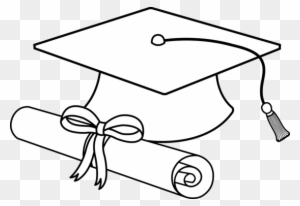 Diploma And Cap Drawing - Free Transparent PNG Clipart Images Download