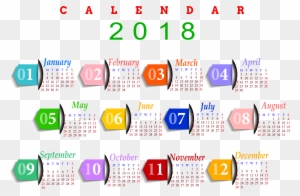 Year 2018 Calendar India - 2018 Calendar Png Download