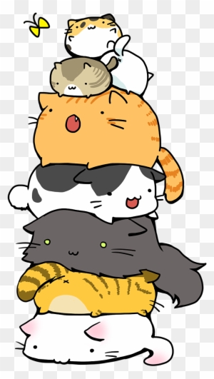 Cat Pile Sigh Keep Finding Cute Cat Pics Kawaii Cats Free Transparent Png Clipart Images Download